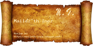 Mailáth Inez névjegykártya